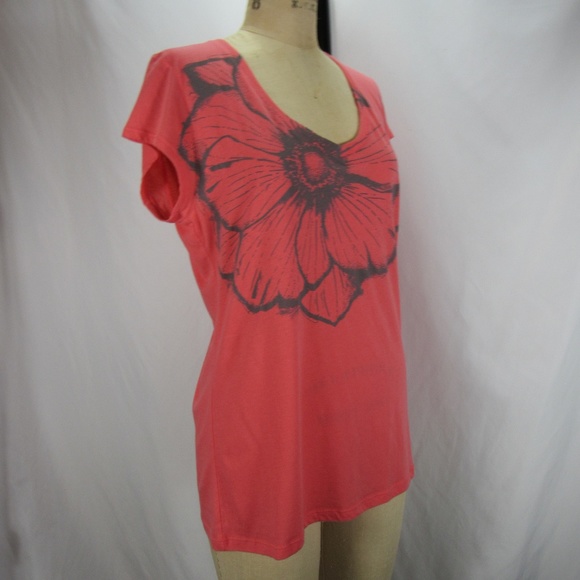 Stranded Tops - Stranded Pink Short Sleeve T Shirt Flower Graphic